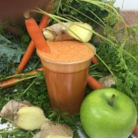 6. Carrot, Apple and Ginger Juice · Zanahoria, manzana y ginger.