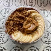 Peanut Butter Acai Bowl (12oz) · Blended with Acai, Banana and Peanut butter and topped with Granola, Banana and Peanut butter