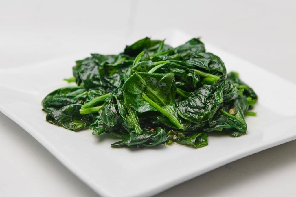 Sauteed Spinach · spinach pan seared in a garlic sauce