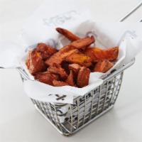 Sweet Potato Fries · Fried and cooked to perfection