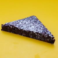 Brownie · Fudge chocolate made with rich Belgium chocolate and dusted with powdered sugar.
