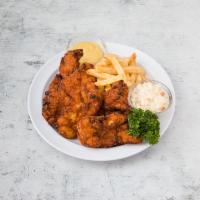 5 Piece Chicken Tenders · Served with french fries and coleslaw.