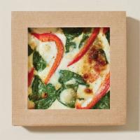 Egg White Greek Frittata · Cage-free egg whites, feta, parmesan, red peppers, spinach, and a touch of milk, baked to pe...
