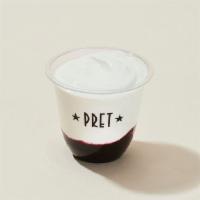 Blueberry Yogurt Pot · A little pot of smooth Greek yogurt, topped with a fruity blueberry compote.
