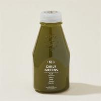Daily Greens · A healthy and delicious blend of apple, cucumber, spinach, celery, banana, and a hint of jal...