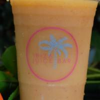 Peach Bum · Peach, Strawberry, Mango, Orange Juice, Milk