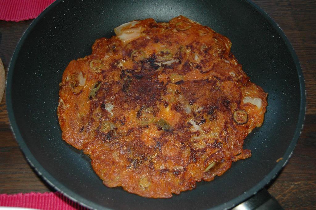 Kimchi Jeon · A Korean style pancake made with kimchi.