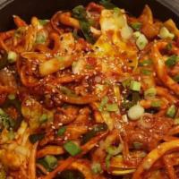 Osami Bokkeum · Spicy Squid and Thinly Sliced Pork Stir-Fry