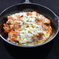 Cheese Buldak · Spicy Stir-Fried Chicken Topped with Mozzarella Cheese