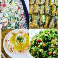 King Appetizer  · Try our Mix appetizer Sampler of Hummus, Tabbouleh, Baba Ganooj, Palestinian Salad,Tomato Eg...