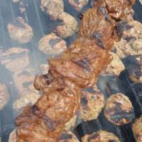 Individual Kabab  · your choice of Beef , Chicken , Lamb or Keftah served with 1 pita Bread 