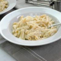 Penne Alfredo · Add chicken, shrimp for an additional charge.
