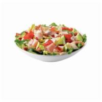 Chef Salad · Turkey, ham, bacon, Swiss, tomatoes, cucumbers and ranch.