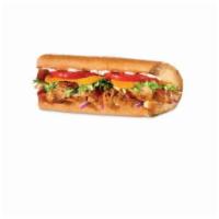 Mesquite Chicken Sub · Chicken, bacon, cheddar, lettuce, tomatoes, onions and ranch.