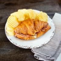 Ham & Cheese Croissant · A flaky French pastry.