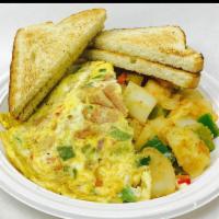 Western Omelette Platter · Served with a side of home fries, hash browns, or french fries & toast. 