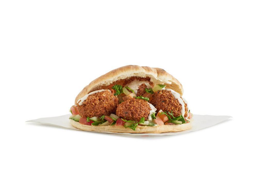 Falafel Sandwich · Grounded chickpea mix with onions, parsley, cilantro, garlic and spices, and deep-fried. 