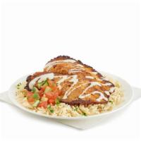 Grilled Fish Rice · Blackened tilapia. Grilled tilapia rubbed with our signature spices.