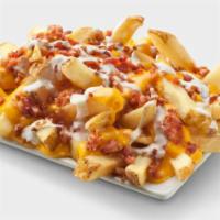 Loaded Fries · Our French Fries with Bacon, Melted Mozzarella & Melted Cheddar Cheese. Served with a Side o...