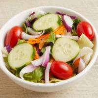 Garden Salad · Mixed Greens, Tomatoes, Cucumbers, Red Onion & House Vinaigrette