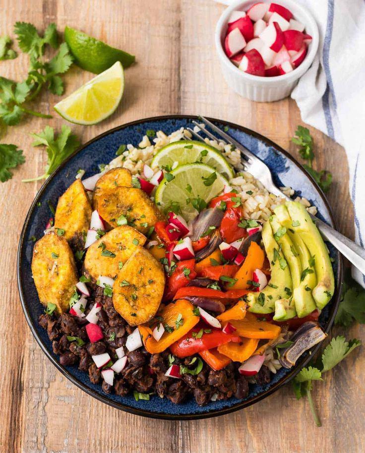 “El Vegetariano” Bowl  · Rice, red beans, sweet plantains, grilled veggies and avocado slices. Gluten free. Vegetarian. Vegan.