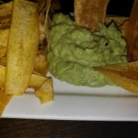 Guacamole · Served with plantain chips.