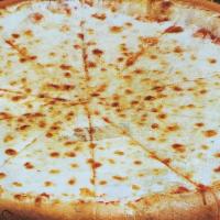 Classic Cheese Pizza · Large round Pizza with cheese.