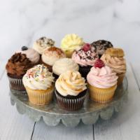 Assorted Cupcakes (12) · A variety of 12 of our daily cupcakes! Choices include: Golden Oreo, Lemon Blueberry, Pumpki...