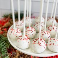 **NEW ITEM** Peppermint Cake Pop · Our moist chocolate cake coated in peppermint white chocolate and topped with red sprinkles....