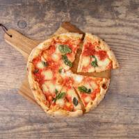 Margherita Pizza · D.O.P. tomato sauce, mozzarella and basil.