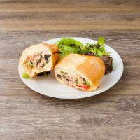 Healthy Tuna Sandwich · Healthy tuna salad, arugula and roasted peppers. 