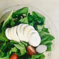 Hard Boiled Egg Green Salad · Chopped eggs that have been mixed with seasoning and mayo.