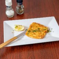 Saganaki · Pan fried graviera cheese.