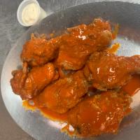 Buffalo Wings · 8 pieces chicken wings buffalo sauce on the side ranch 