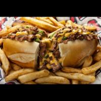 Philly Cheesesteak Combo · American cheese.