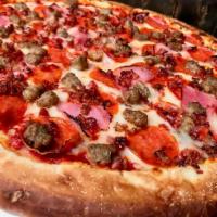 Meat Lover Pizza · Pepperoni bacon sausage ham.
