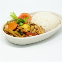 Cashew Chicken · Tender slices of chicken and a medley of mixed vegetables in a light flavorful sauce. Served...