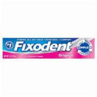 Fixodent Original Denture Adhesive Cream 2.4oz · Fixodent Original denture adhesive holds strong to ensure that wearing your dentures feels e...