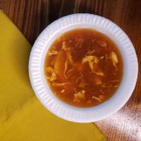 Hot and Sour Soup · Soup that is both spicy and sour, typically flavored with hot pepper and vinegar.