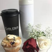 Espresso rose · 2roses travel mug mocha and muffin 