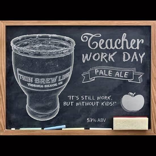 Teacher Series Pale Ale · Must be 21 to purchase. Refillable TBL growler (32oz or 64oz) and fill of our current Teacher Series Pale Ale. Or you can purchase by the 16.9oz can.