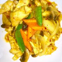 91. Curry Chicken with Onion. · Hot and spicy.