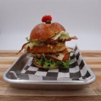 Chicken Club Sandwich AKA Jim ‘Deacon’ Miller · Grilled Chicken, Avocado Spread, Lettuce, Tomato, PepperJack Cheese