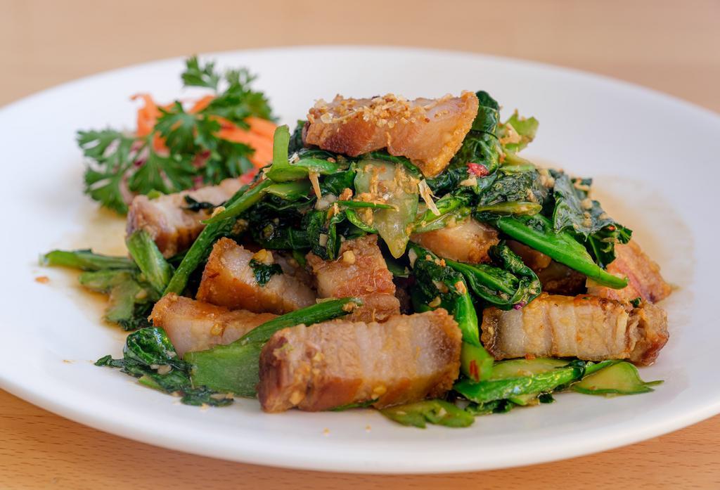 Pad Ka Na · Sauteed Chinese broccoli with choice of meat.