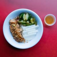 Lemongrass Chicken · Organic chicken breast, lemongrass, fish sauce, soy, fried garlic.
