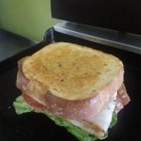 Turkey Sandwich · Lightly toasted bread slices with turkey, mayonnaise, lettuce, tomatoes