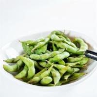 Edamame · Steamed soybeans in the pod, salt