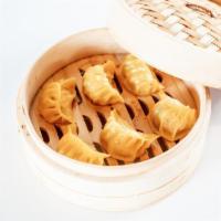 Chicken Dumplings · Chicken breast, carrot, corn, jicama, scallion, ginger