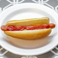 Plain Mustard and Ketchup Hot Dog · 