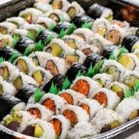 10 Regular Rolls Platter · 6 fish rolls and 4 vegetable rolls- sesame seeds (rolls are assorted: raw fish, cooked fish,...
